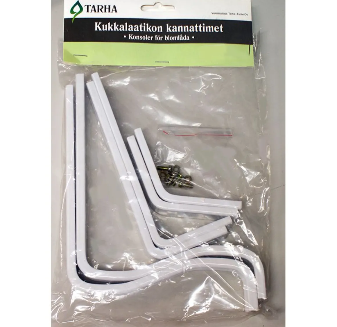 TARHA PARVEKELAATIKON KANNATTIMET, SÄÄDETTÄVÄ, VALKOINEN