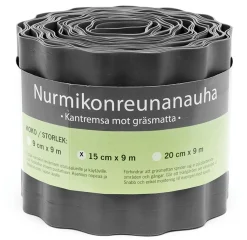 TARHA NURMIREUNANAUHA 15CM X 9M MUSTA