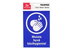 TARMO MERKKITARRA MUISTA HYVÄ KÄSIHYGIENIA 14X19 CM 2KPL