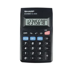 TASKULASKIN SHARP EL233SBBK MUSTA KP