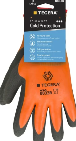TEGERA 8833R-12 LATEKSIPINNOITETTU VEDENPITÄVÄ KÄSINE KOKO 12