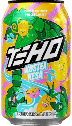 TEHO ENERGIAJUOMA KOSTEA KESÄ TLK 330 ML