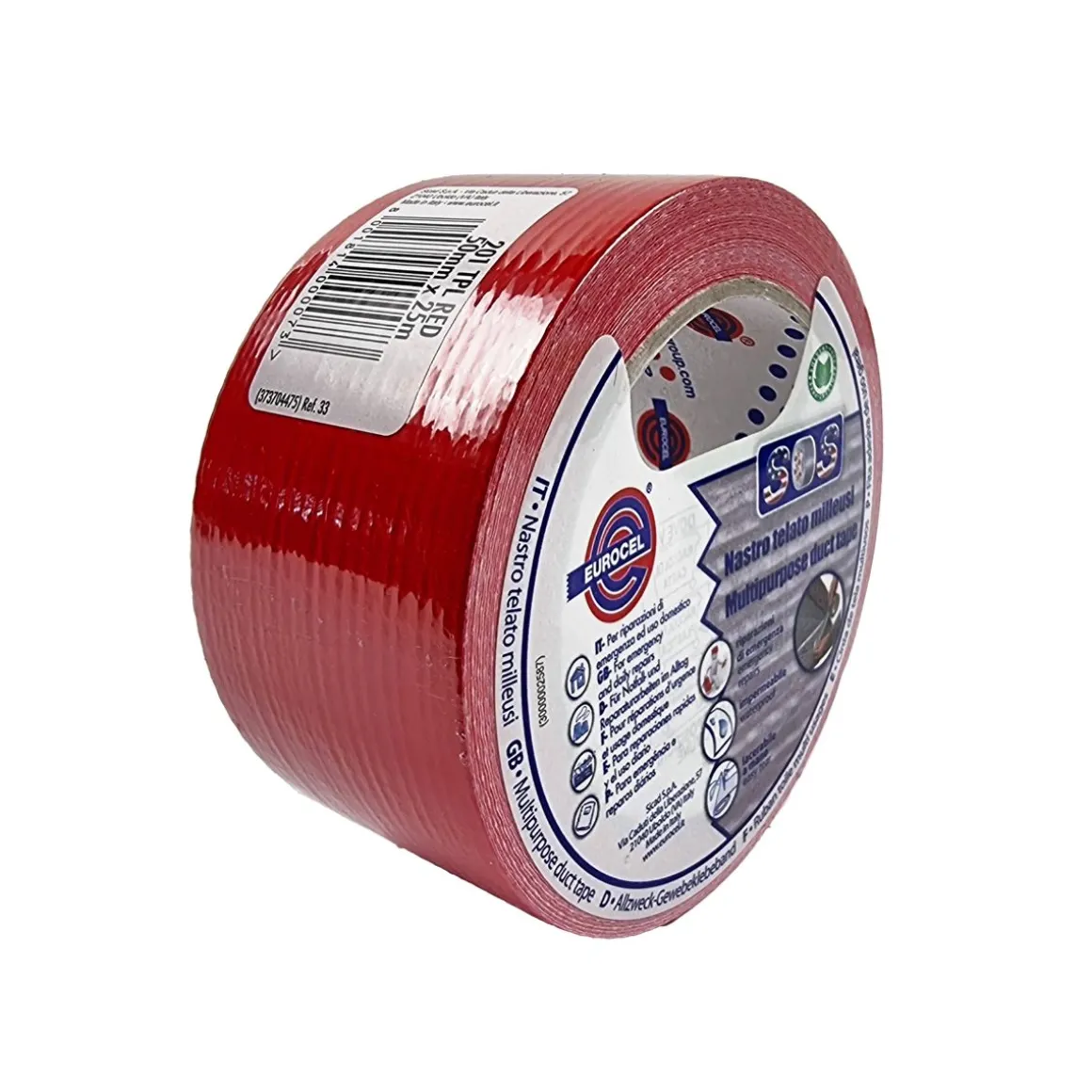 TELPAK KORJAUSTEIPPI 50MM X25M PUNAINEN