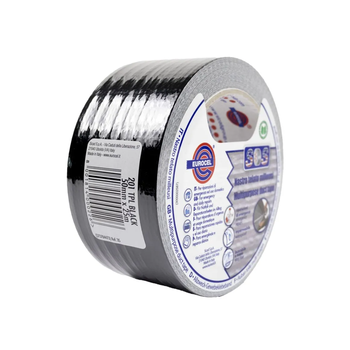 TELPAK KORJAUSTEIPPI 50MM X 25M MUSTA