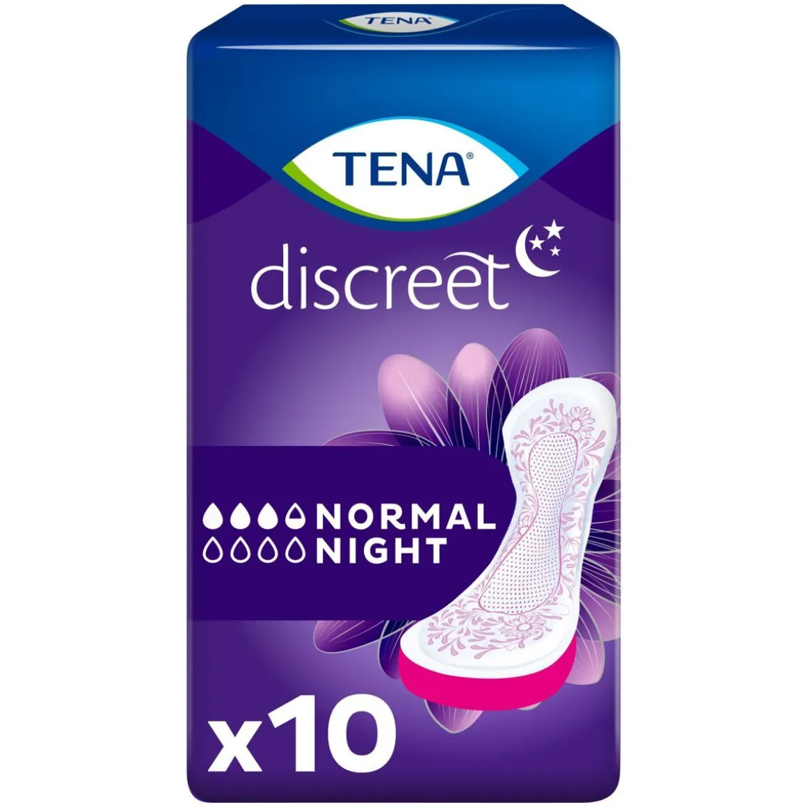 TENA DISCREET NORMAL NIGHT 10KPL 10 KPL