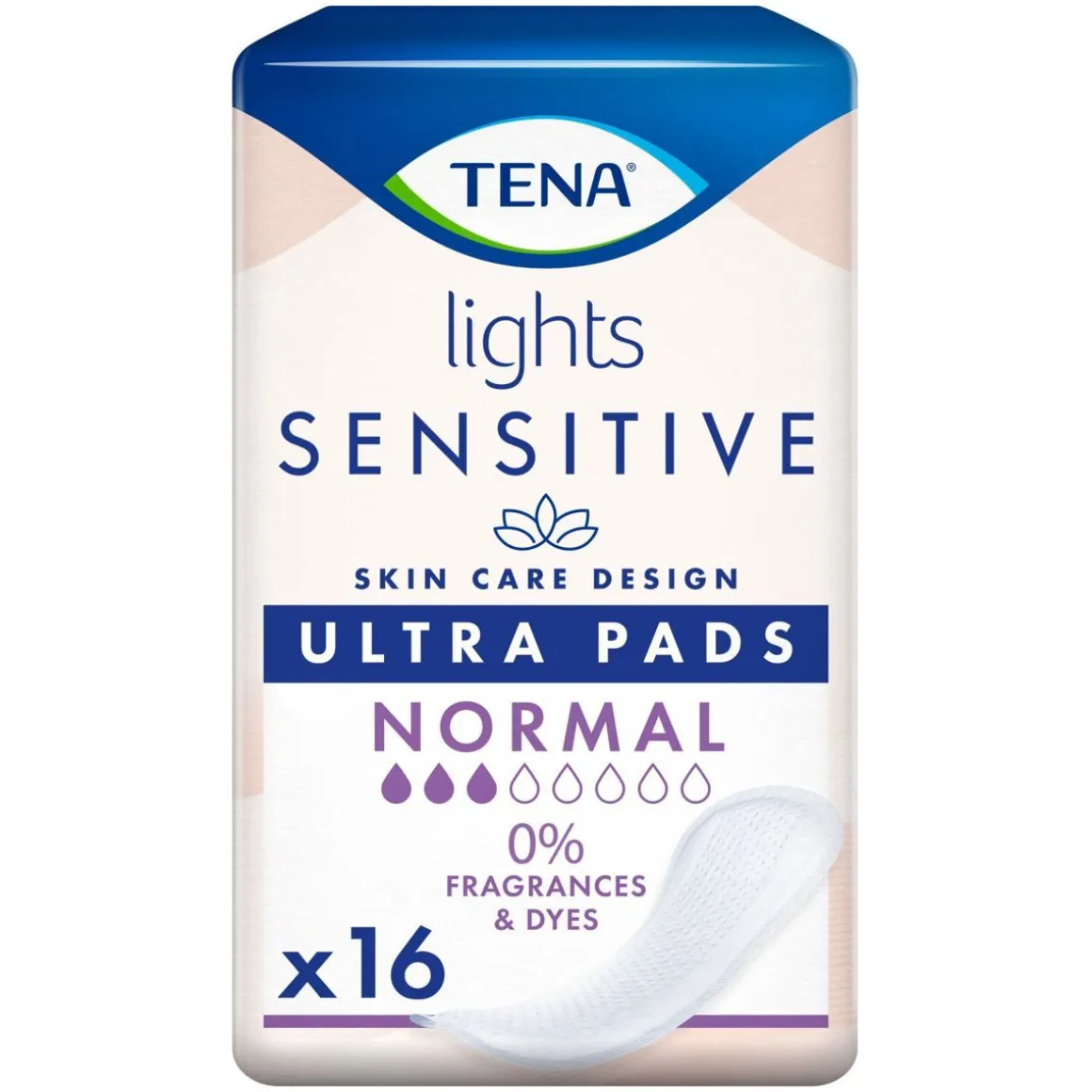 TENA LIGHTS SENSITIVE ULTRA SIDE NORMAL 16 16 KPL