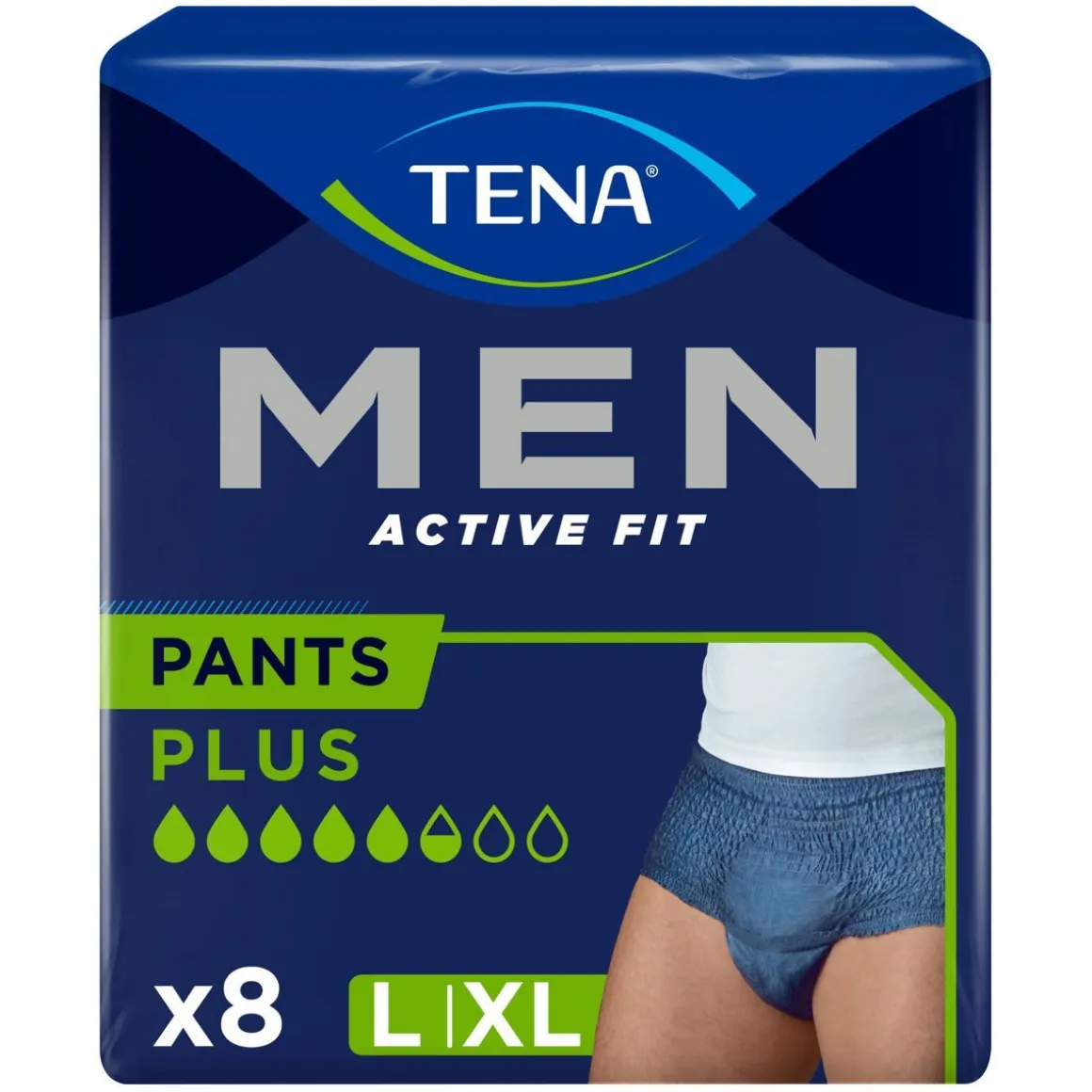 TENA MEN ACTIVE FIT PANTS LARGE 8 KPL 8 KPL
