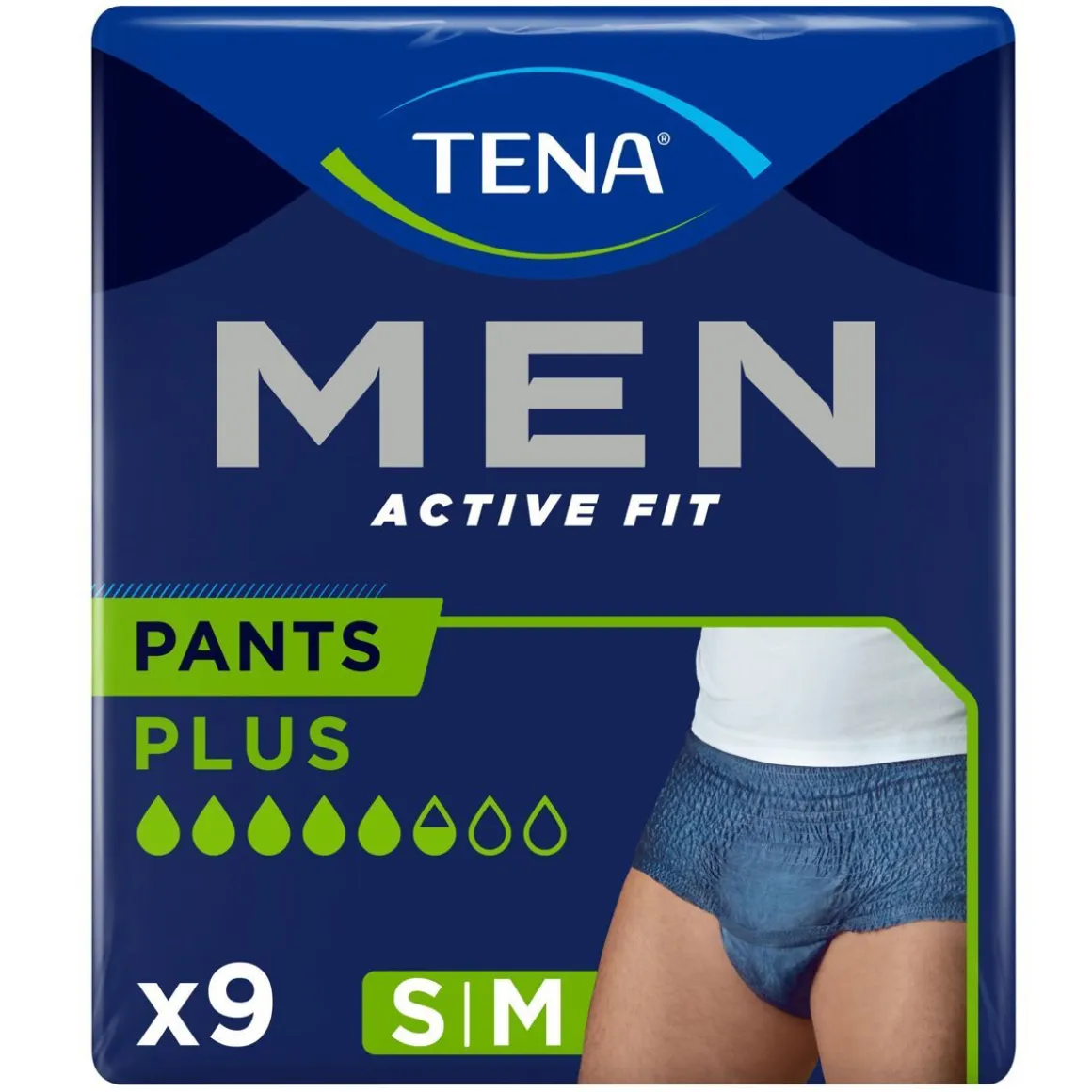 TENA MEN ACTIVE FIT PANTS MEDIUM 9 KPL 9 KPL