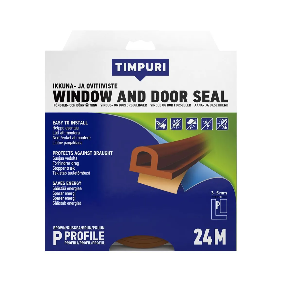 TIMPURI IKKUNA- JA OVITIIVISTE P 24M RUSKEA 24 M