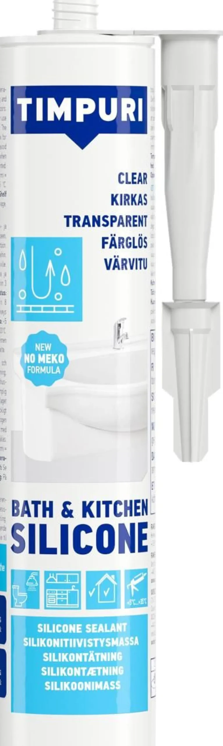 TIMPURI BATH & KITCHEN SILIKONIMASSA VÄRITÖN 310 ML
