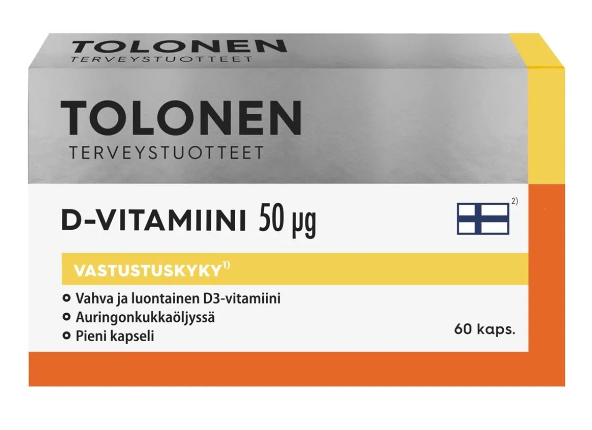 TOLOSEN D-VITAMIINI 50MIKROGR. 60 KPL