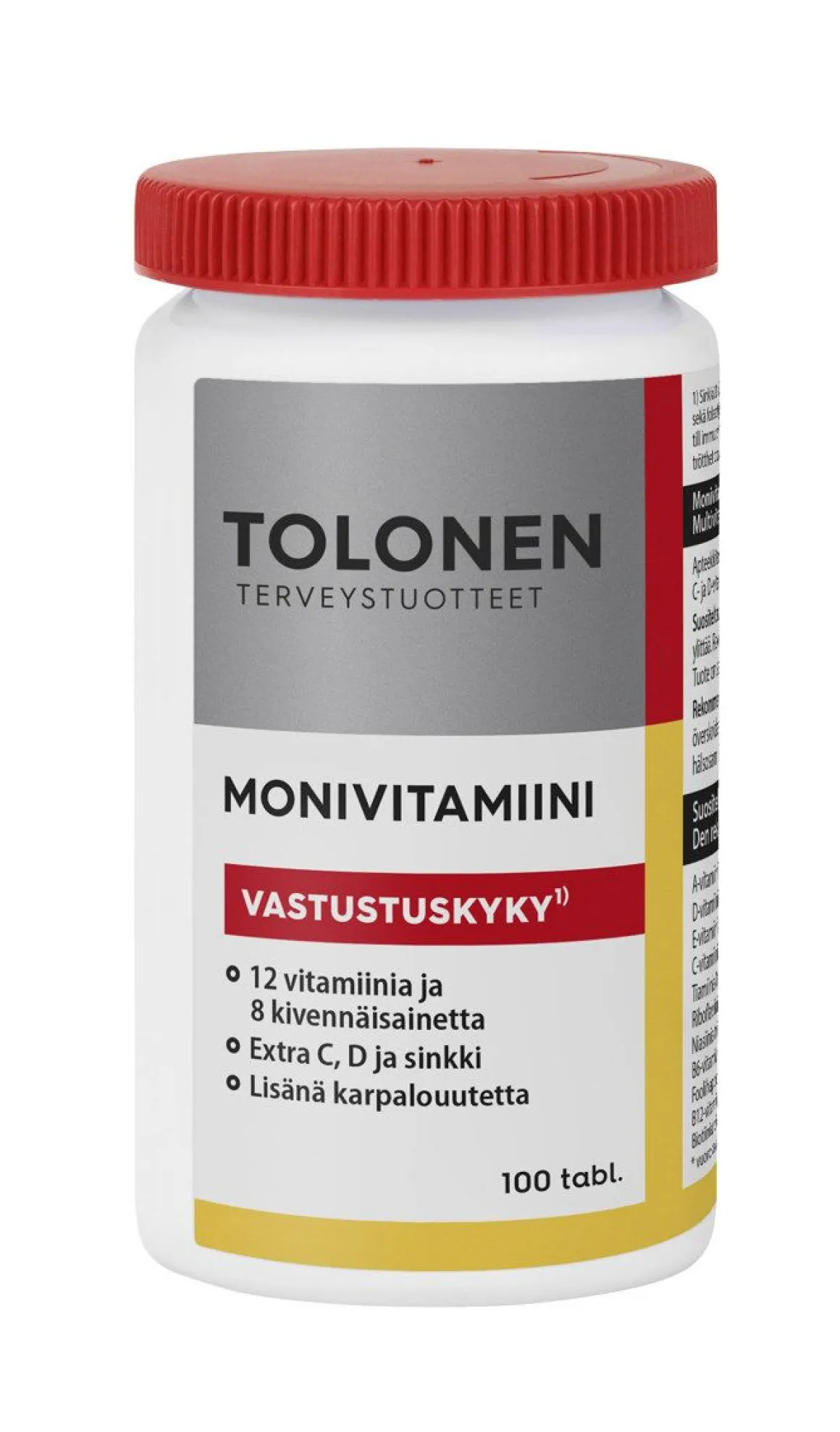TOLOSEN MONIVITAMIINI VASTUSTUSKYKY 100 KPL