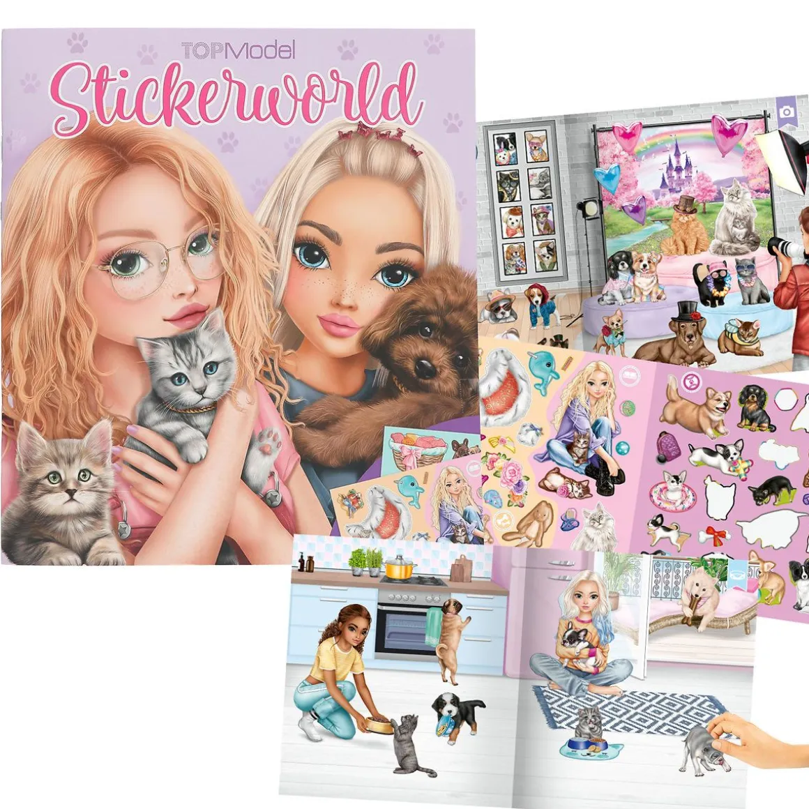TOPMODEL TOPMODEL STICKERWORLD KITTY AND DOGGY