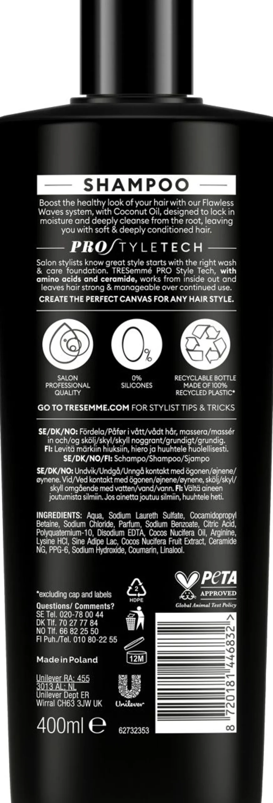 TRESEMMÉ FLAWLESS WAVES SHAMPOO 400 ML