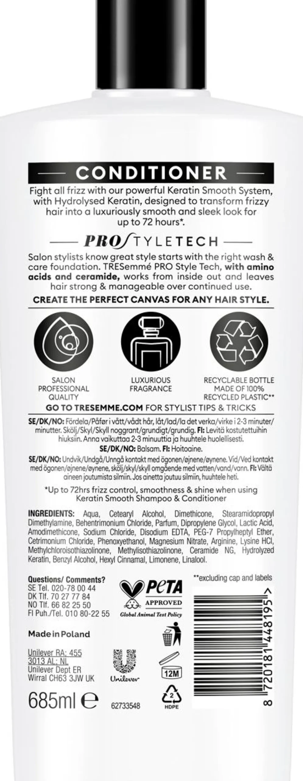 TRESEMMÉ KERATIN SMOOTH CONDITIONER 685 ML