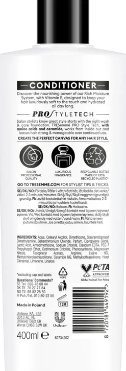 TRESEMMÉ  RICH MOISTURE CONDITIONER 400 ML