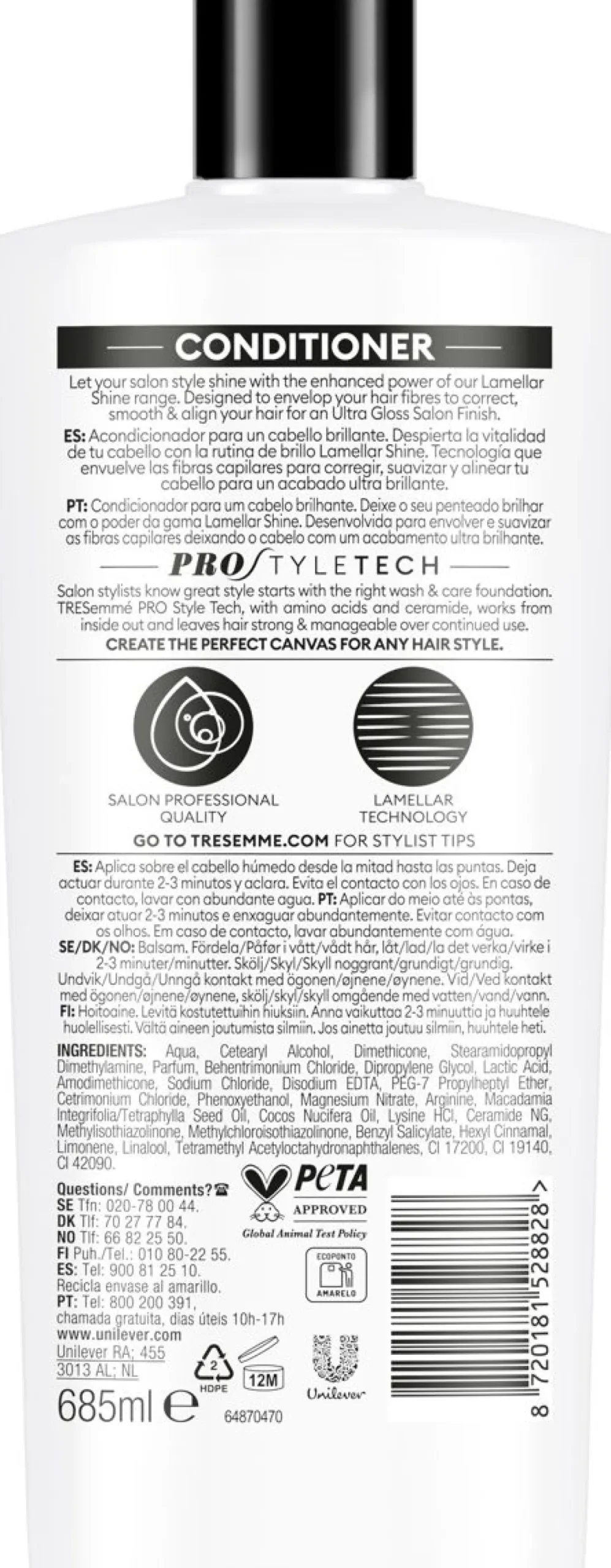 TRESEMMÉ LAMELLAR SHINE CONDITIONER 685 ML
