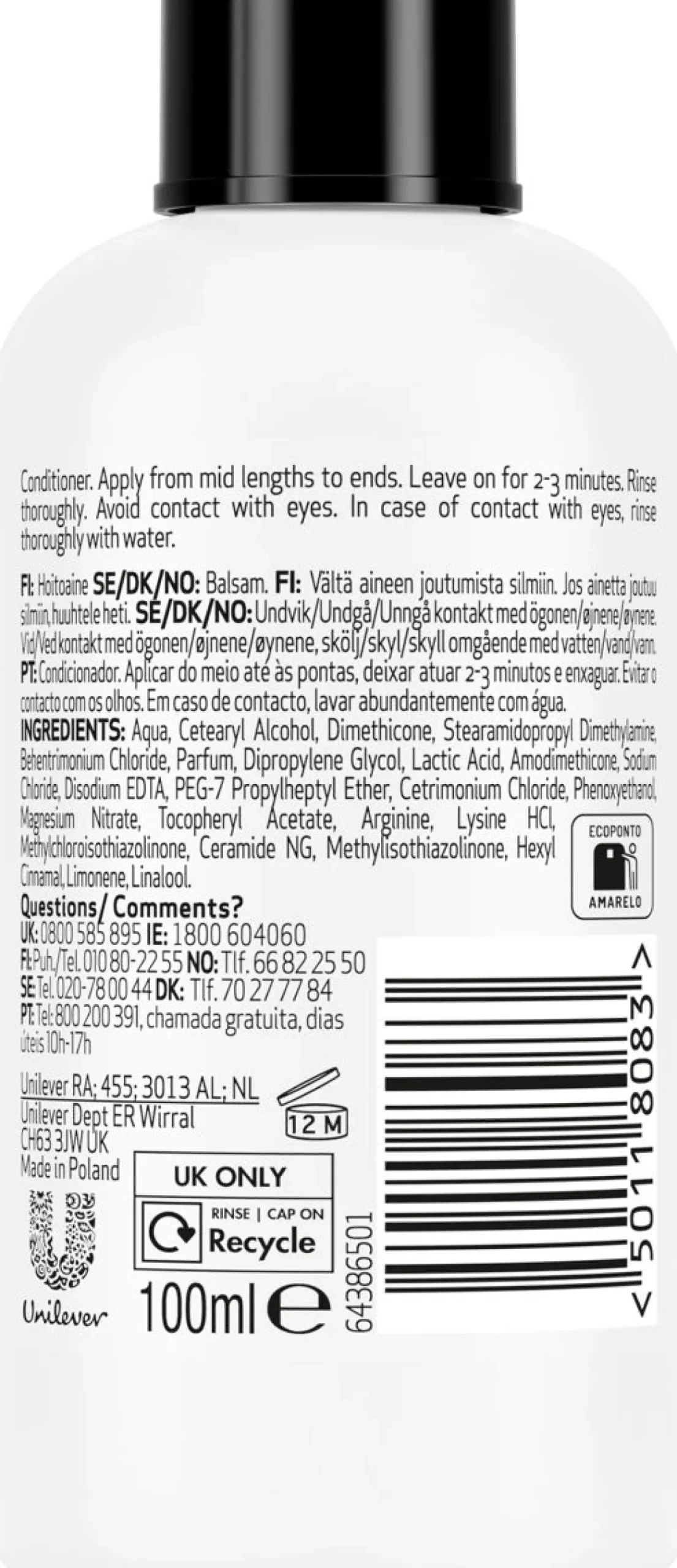 TRESEMMÉ LUXURIOUS MOISTURE HOITOAINE MATKAPAKKAUS 100 ML