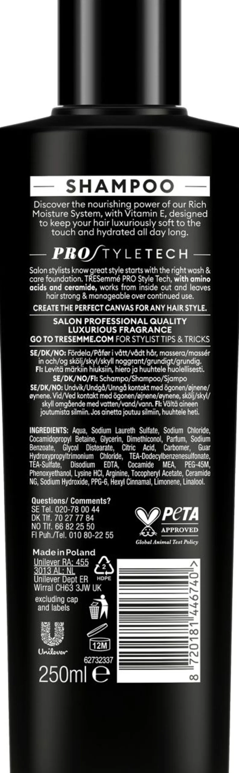 TRESEMMÉ RICH MOISTURE SHAMPOO 250 ML