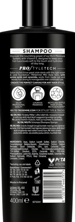 TRESEMMÉ RICH MOISTURE SHAMPOO 400 ML