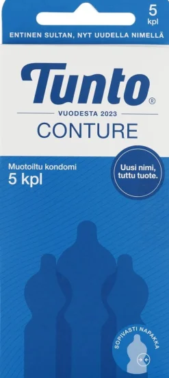 TUNTO KONDOMI CONTURE MUOTOILTU 5 KPL