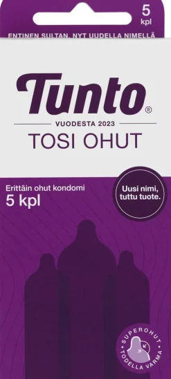 TUNTO KONDOMI TOSI OHUT SUPEROHUT 5 KPL