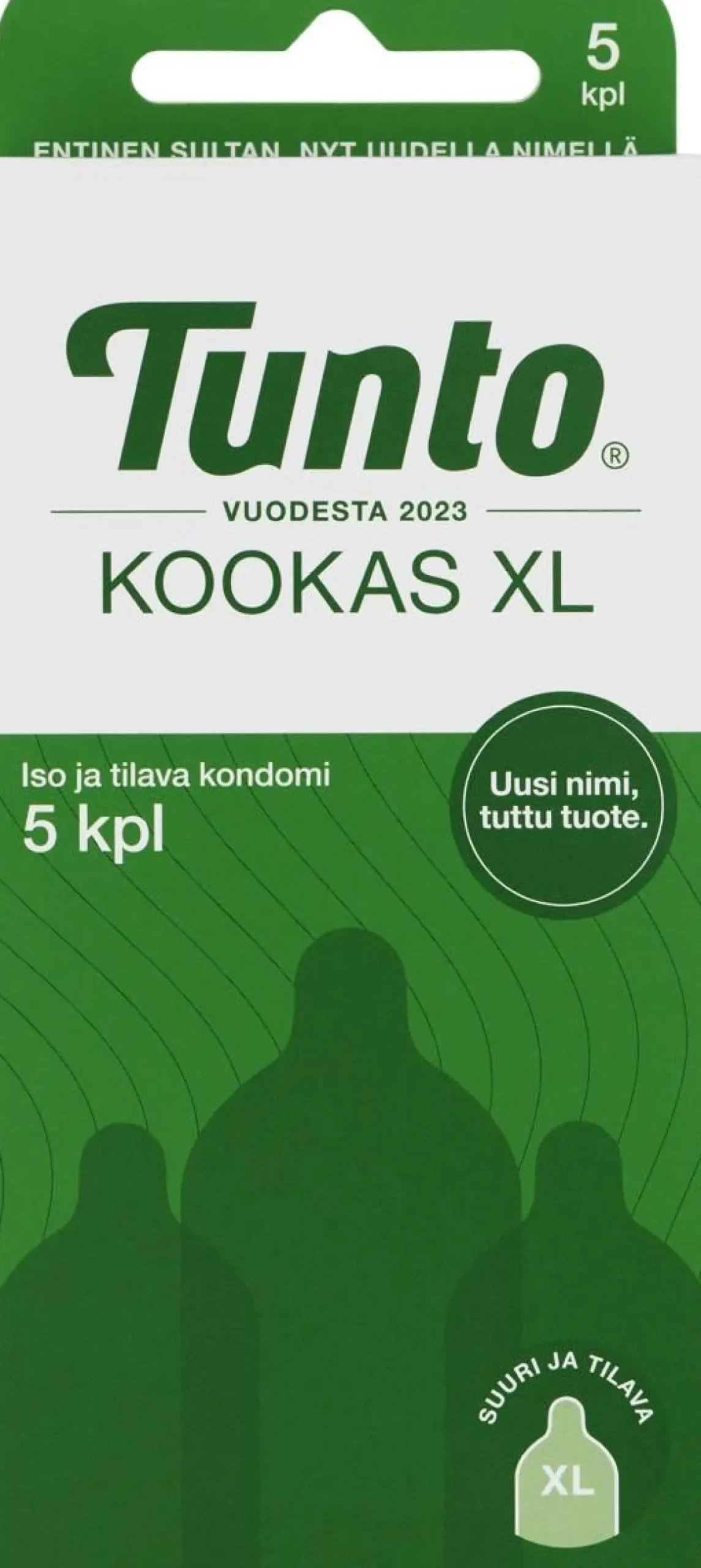 TUNTO KONDOMI XL KOOKAS 5 KPL