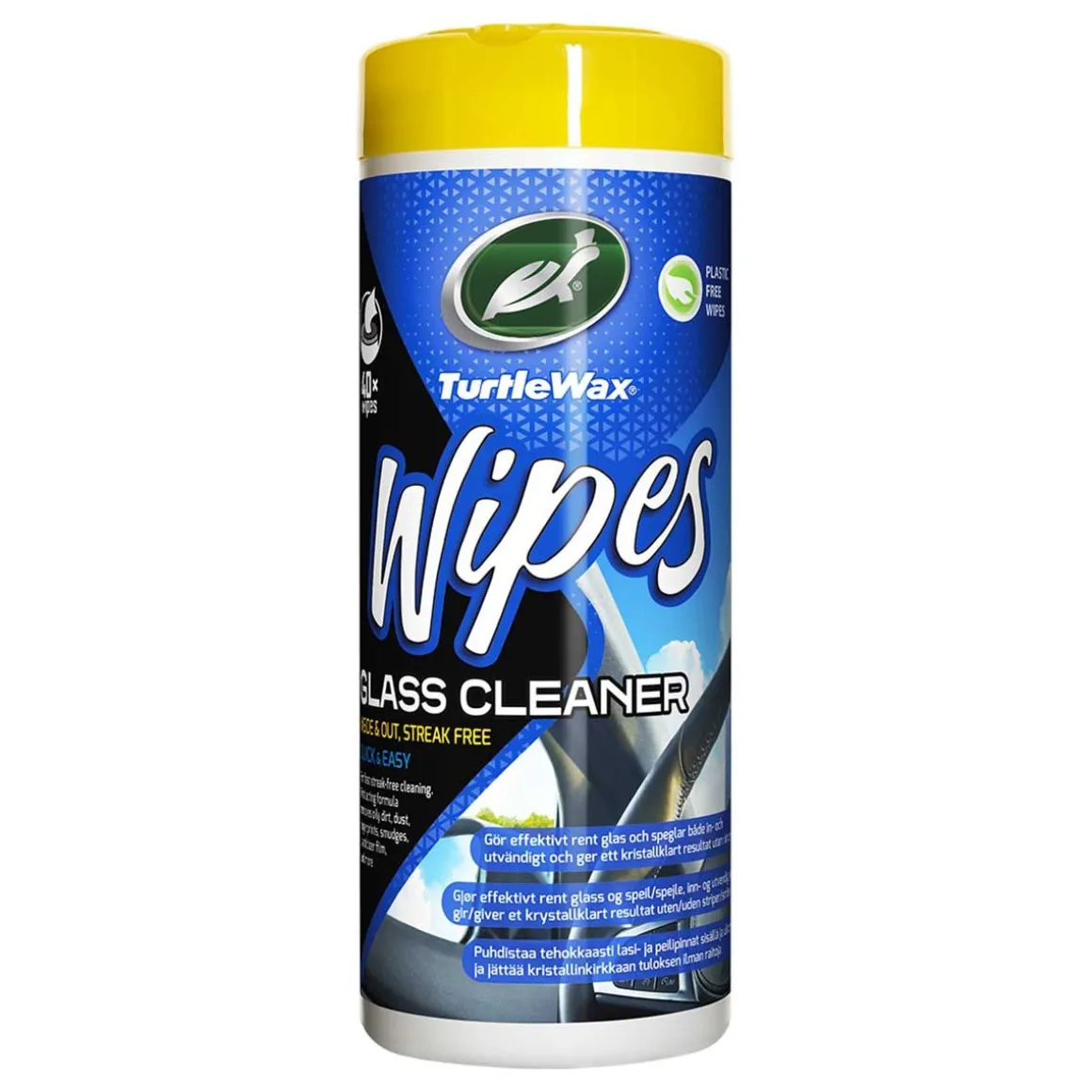 TURTLE WAX PUHDISTUSLIINA LASIPINNAT 40 KPL