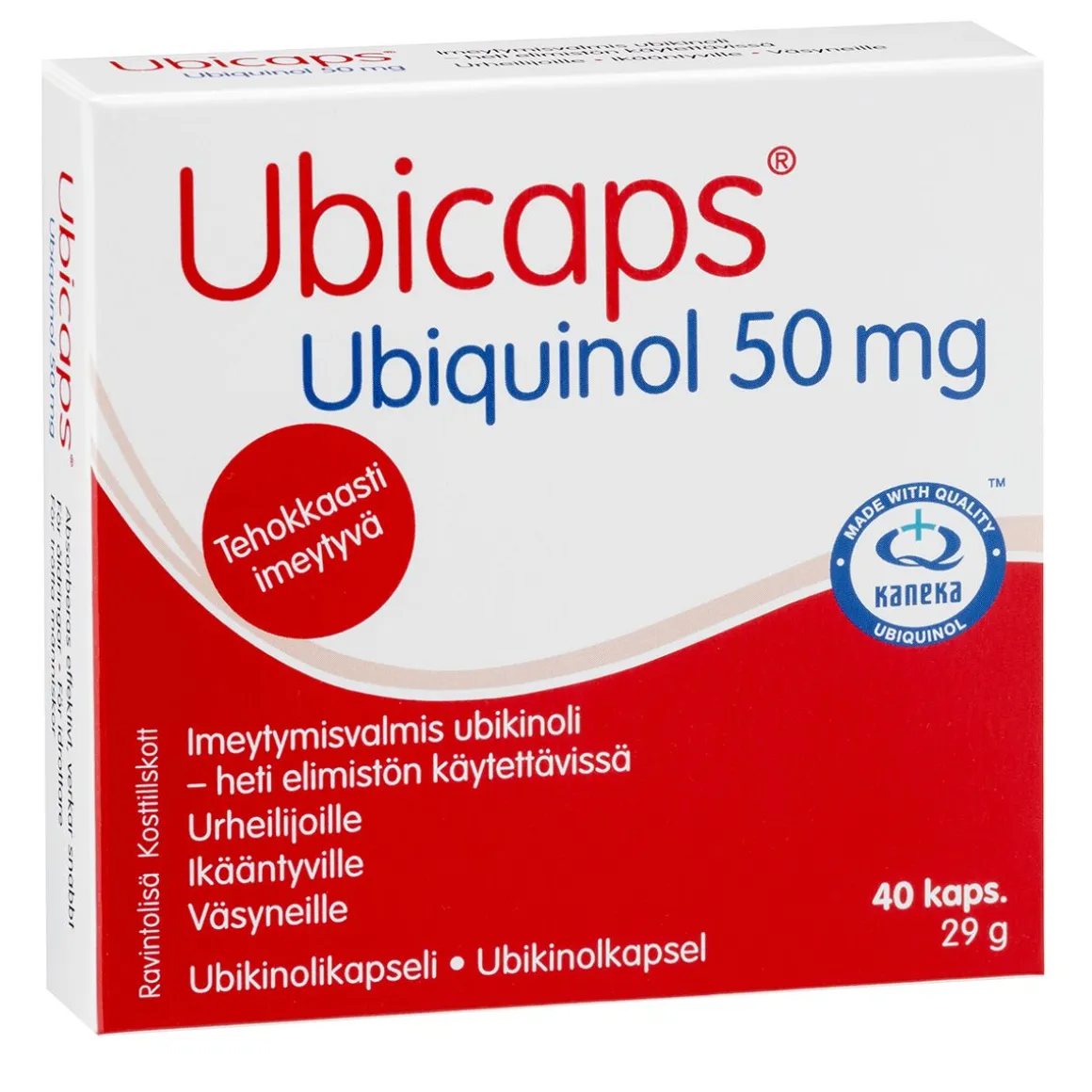 UBICAPS UBIKINOL 50MG UBIKINOLIKAPSELI 40 KPL