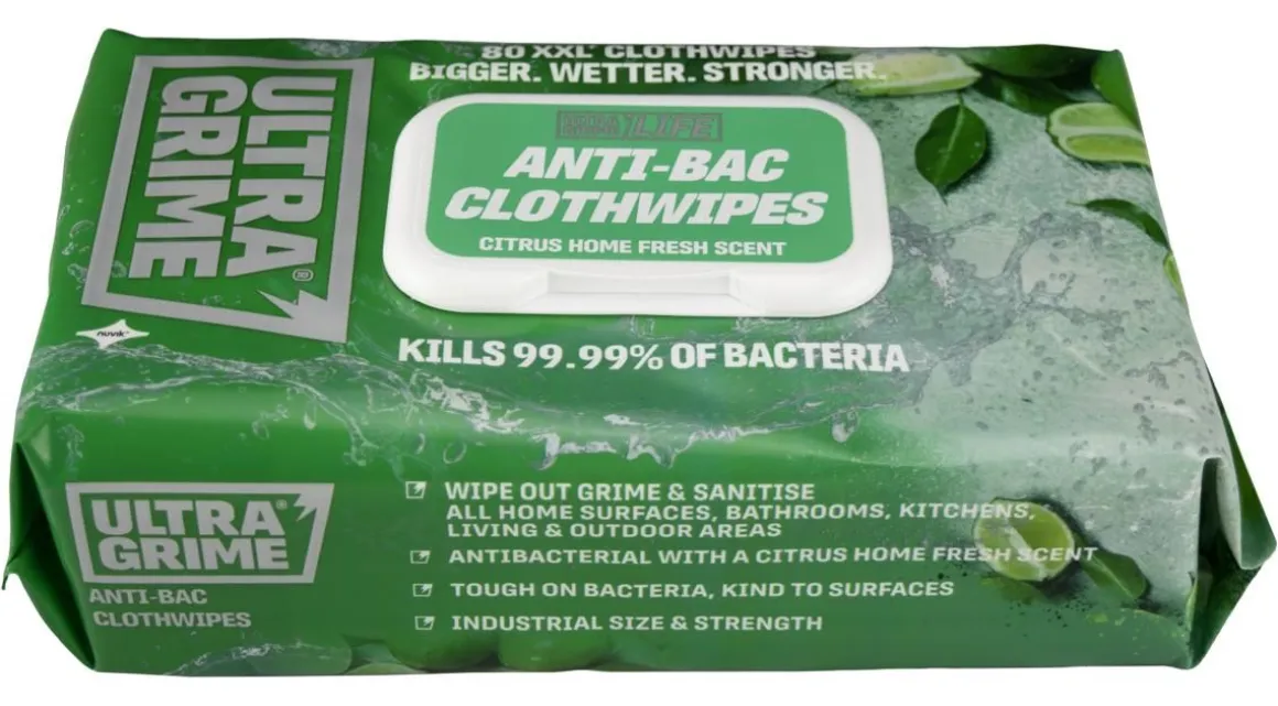 ULTRAGRIME PUHDISTUSLIINA LIFE ANTI-BAC XXL+ 80 KPL