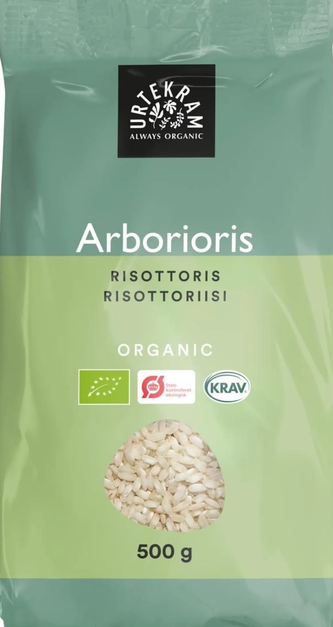 URTEKRAM ARBORIO RISOTTORIISI LUOMU 500 G