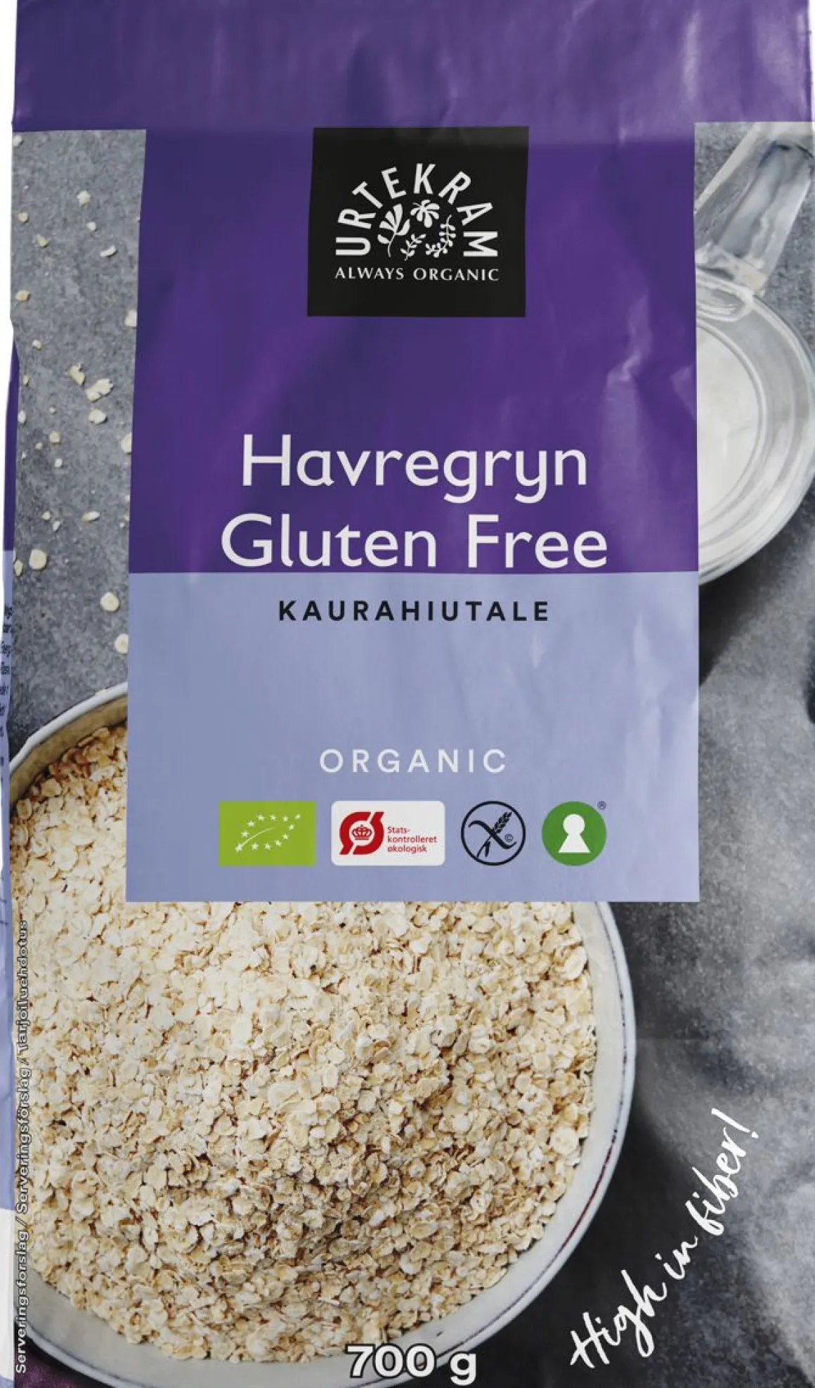 URTEKRAM KAURAHIUTALE LUOMU GLUTEENITON 700 G