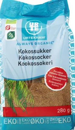 URTEKRAM KOOKOSSOKERI LUOMU 280 G