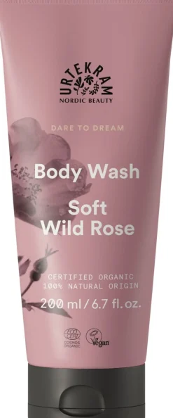 URTEKRAM LUOMU SOFT WILD ROSE BODY WASH 200 ML