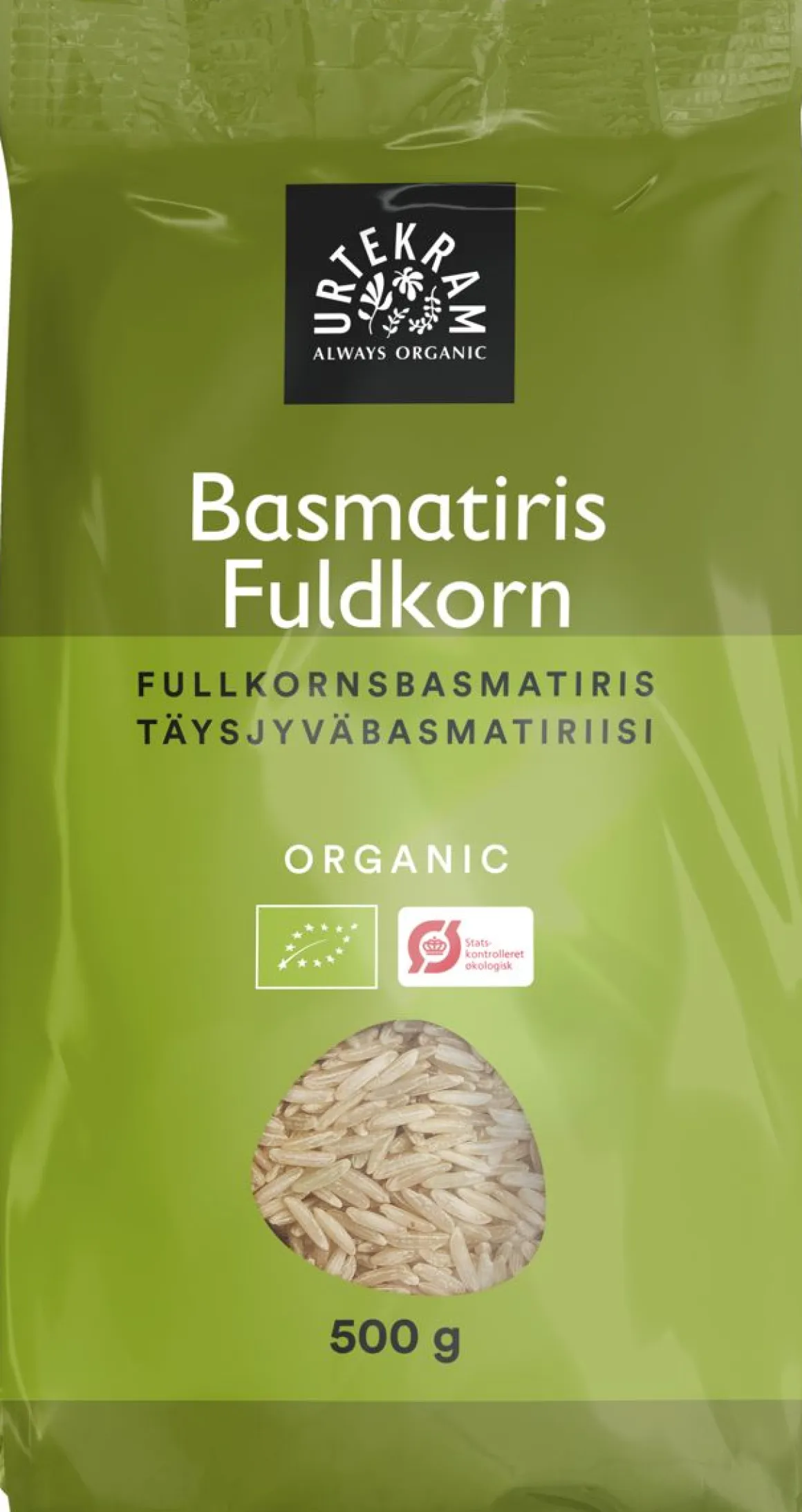 URTEKRAM TUMMA BASMATIN RIISI LUOMU 500 G