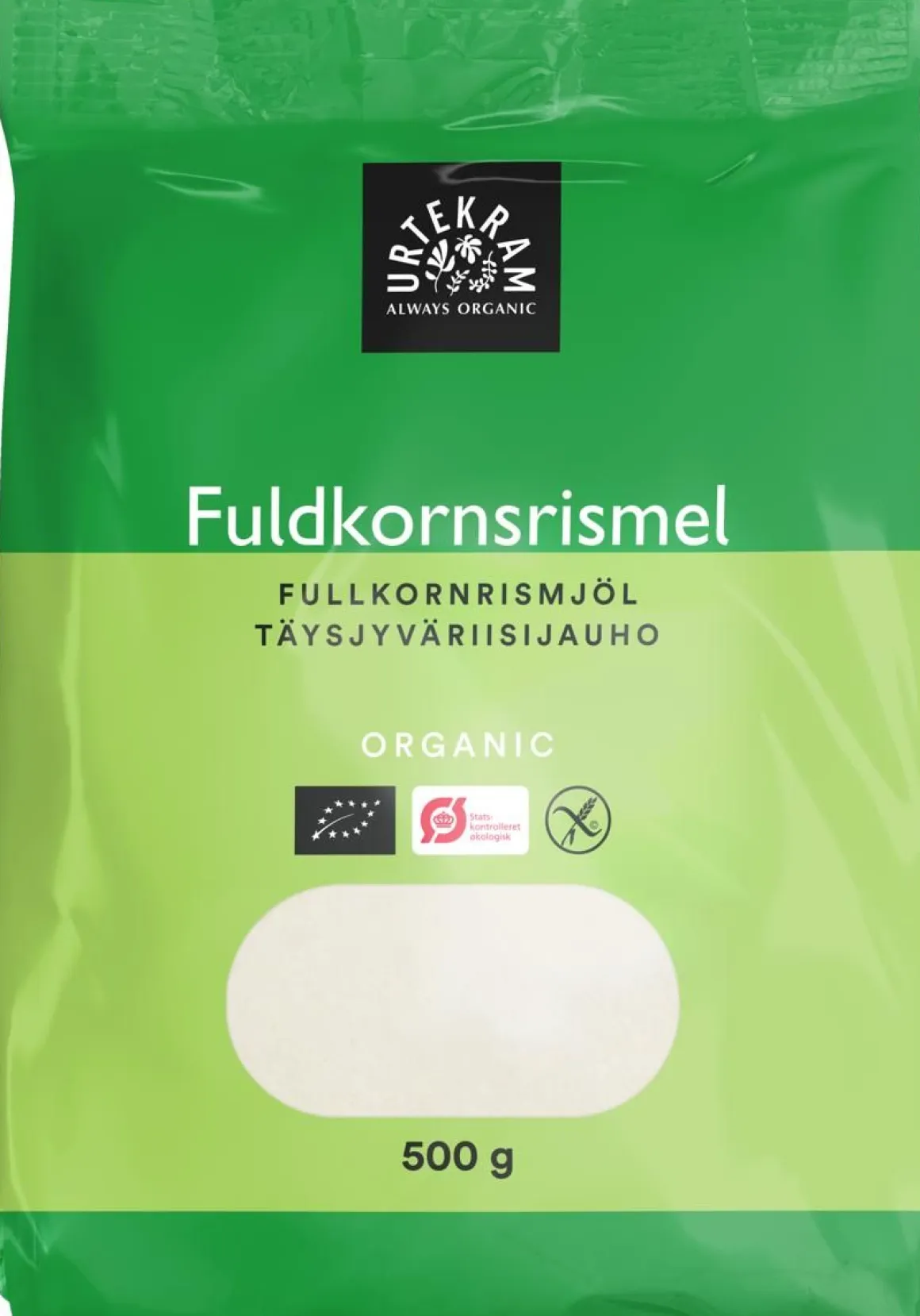 URTEKRAM TÄYSJYVÄRIISIJAUHO LUOMU 500 G