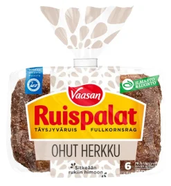 VAASAN RUISPALAT OHUT HERKKU 6KPL 195 G