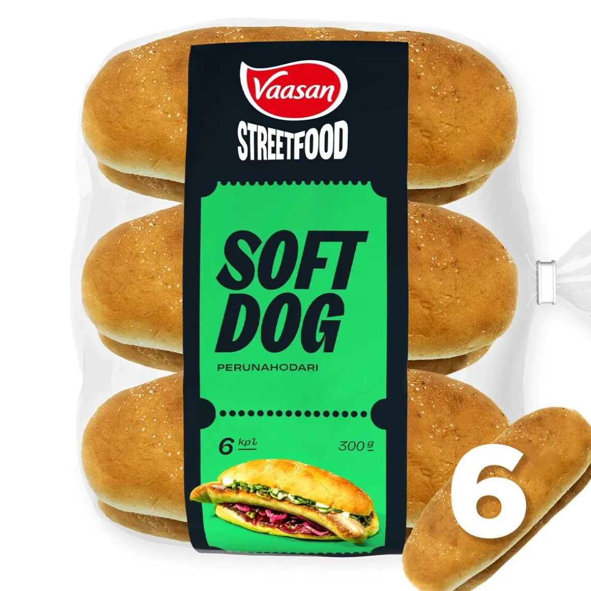 VAASAN STREET FOOD SOFT DOG PERUNAHODARI 6KPL 300 G
