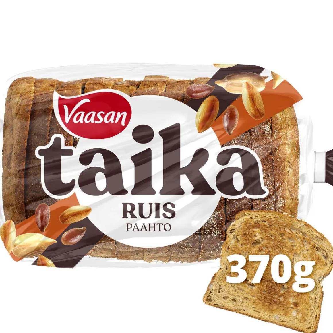VAASAN TAIKARUIS 100% PAAHTOLEIPÄ 370 G