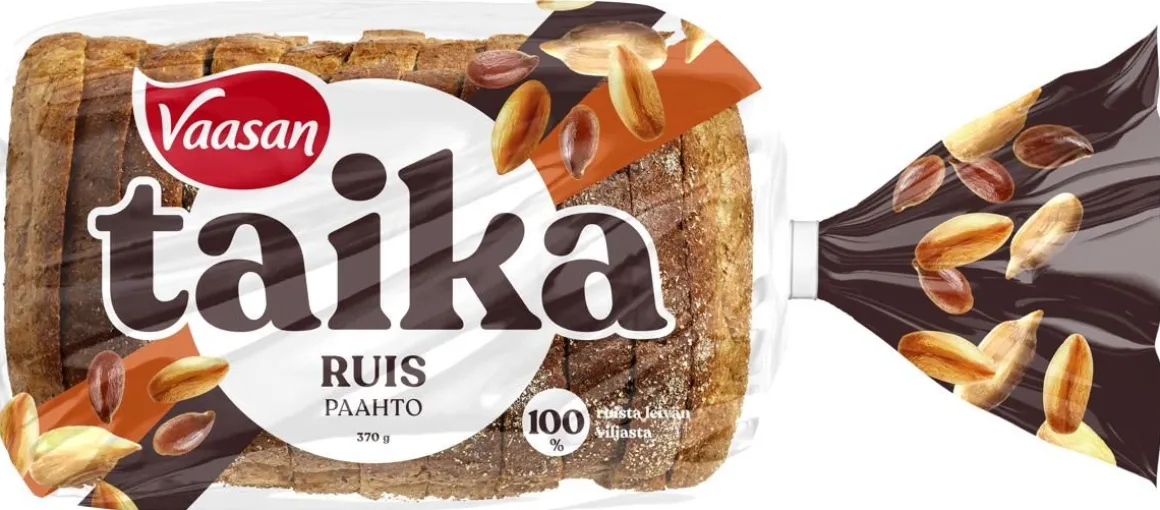 VAASAN TAIKARUIS 100% PAAHTOLEIPÄ 370 G