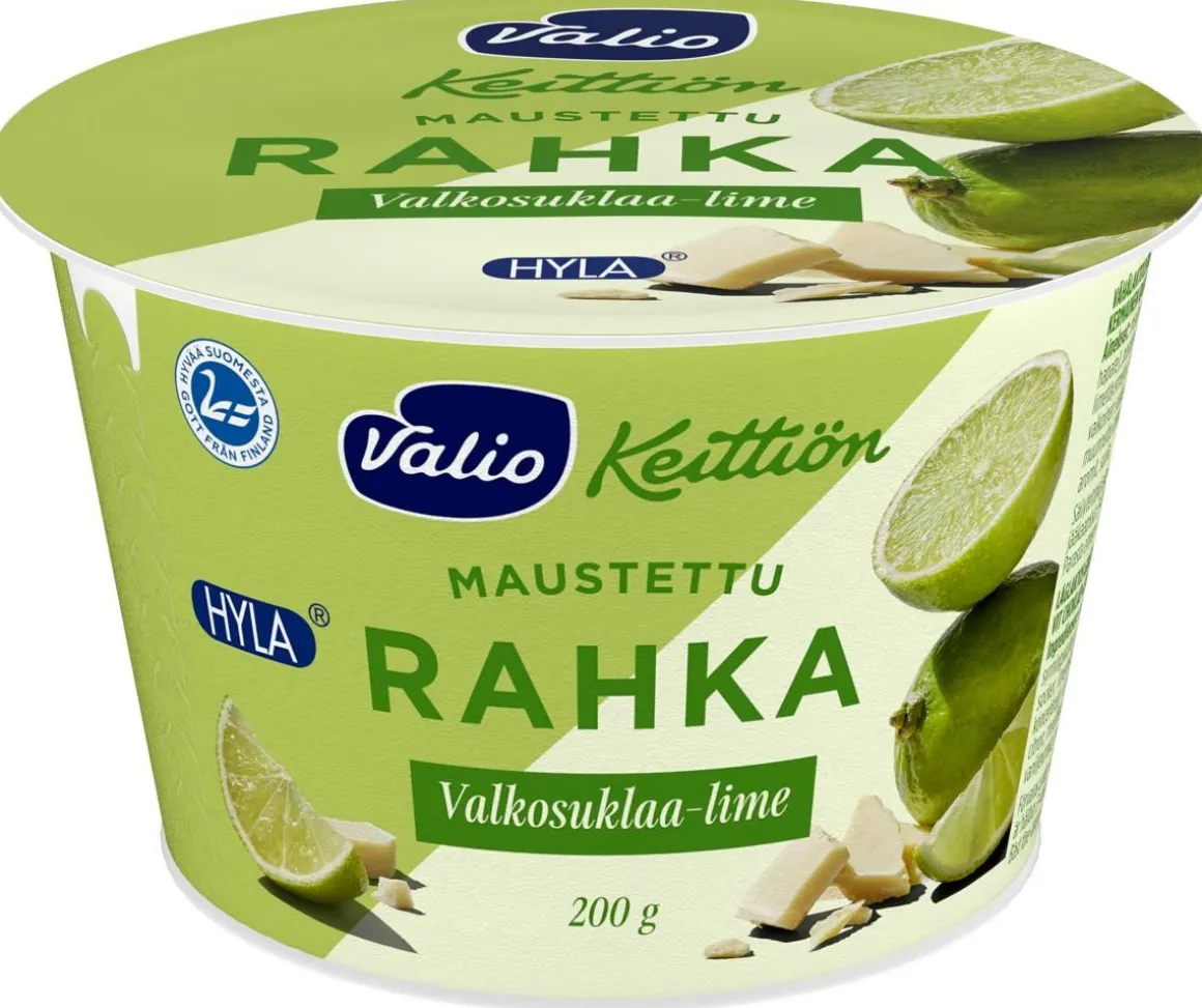 VALIO KEITTIÖN MAUSTETTU RAHKA VALKOSUKLAA-LIME VÄHÄLAKT 200 G
