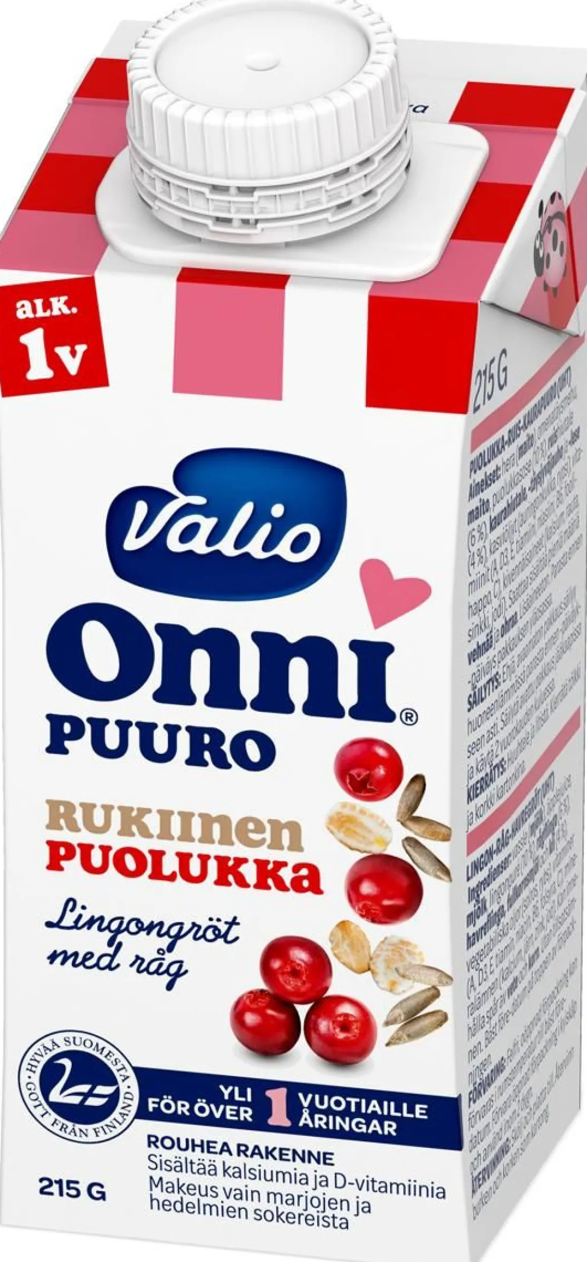 VALIO ONNI RUKIINEN PUOLUKKAPUURO UHT 215 G