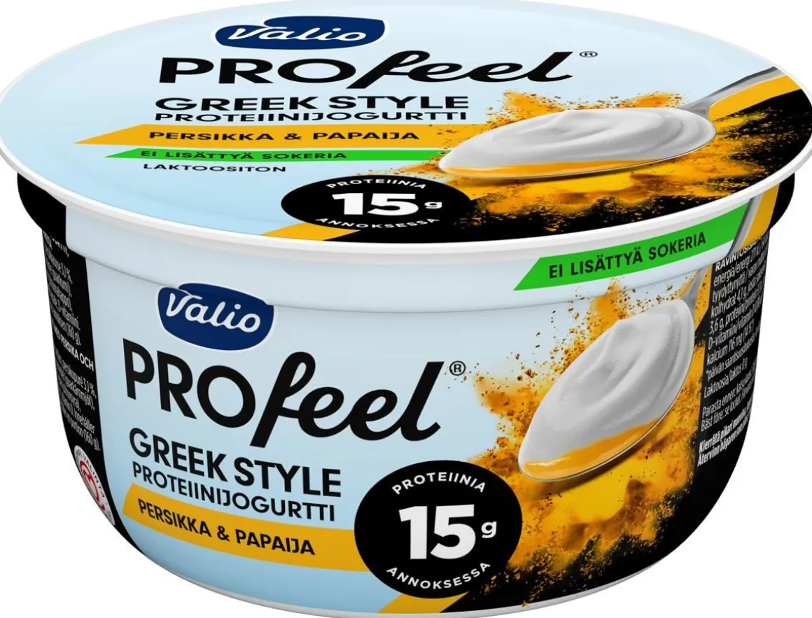 VALIO PROFEEL GREEK STYLE PROTEIINIJOGURTTI PERSIKKA-PAPAIJA