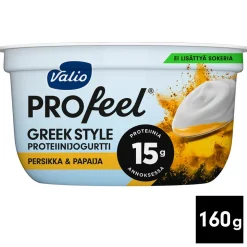 VALIO PROFEEL GREEK STYLE PROTEIINIJOGURTTI PERSIKKA-PAPAIJA