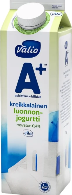 VALIO A+ KREIKKALAINEN LUONNONJOGURTTI RTON LAKTON 1KG