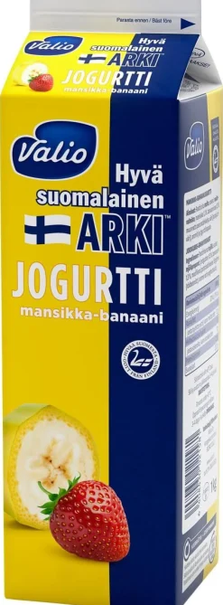VALIO ARKIJOGURTTI MANSIKKA-BANAANI 1KG