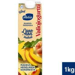 VALIO JOGURTTI LUONNON MAKEA MANGO-PERSIKKA LAKTON 1KG