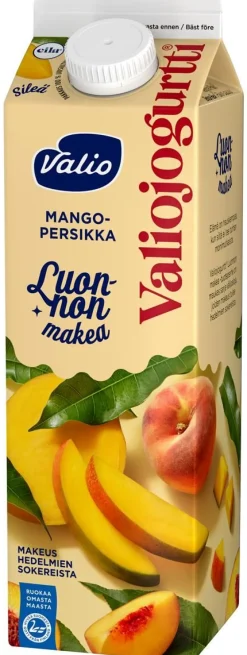VALIO JOGURTTI LUONNON MAKEA MANGO-PERSIKKA LAKTON 1KG