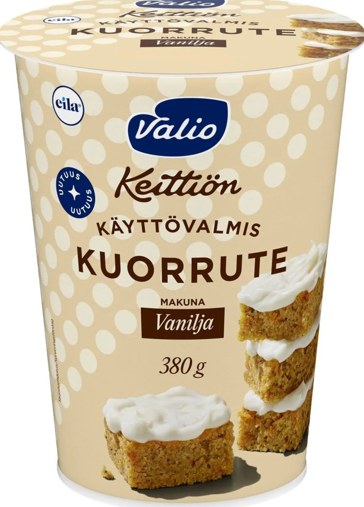 VALIO KEITTIÖN KUORRUTE VANILJA LAKTON 380 G