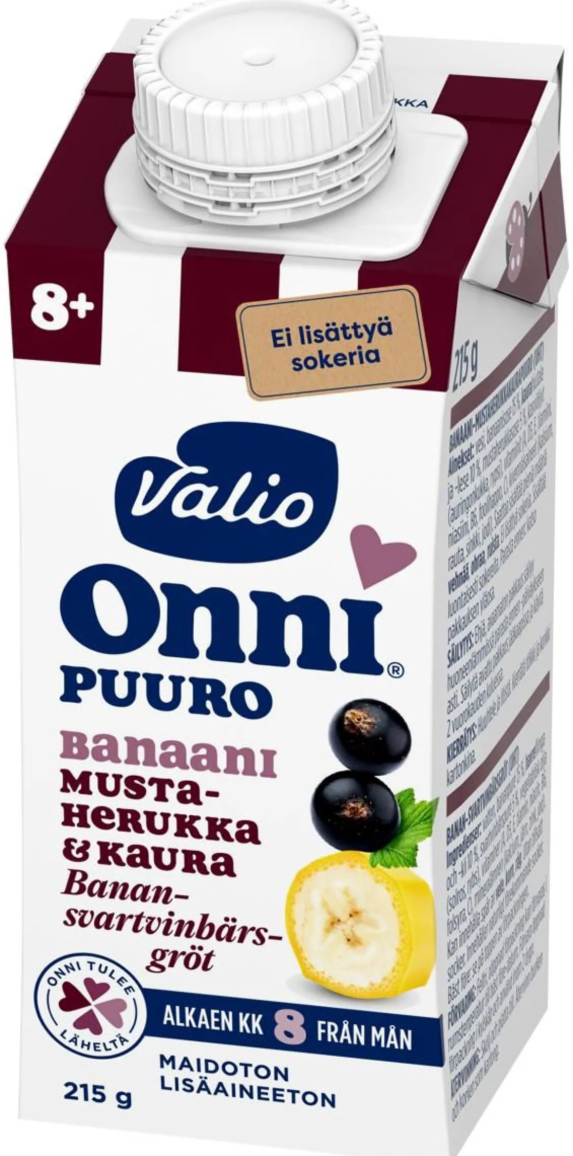VALIO ONNI BANAANI- MUSTAHERUKKAPUURO UHT 215 ML